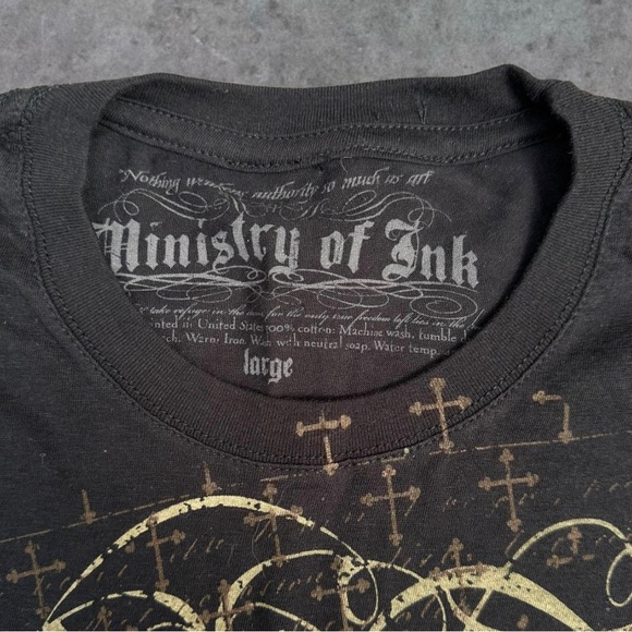 ministry of ink black graphic tee!! - Picture 3 of 3